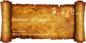 Hafner Ágnes névjegykártya