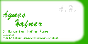 agnes hafner business card